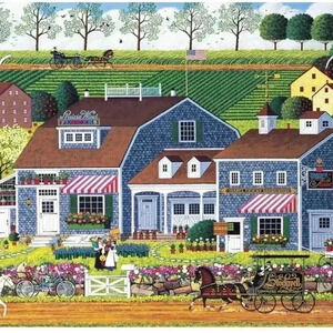 Charles Wysocki | Bradford Exchange | Spring | Prairie Wind Flowers Plate